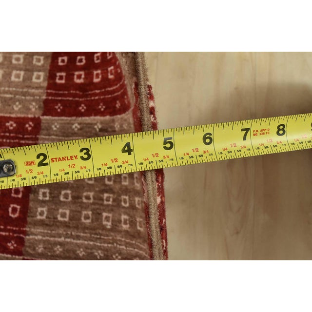 Gabbeh Runner 3’1” X 17’9” Brown Red Wool Contemporary Hand-Knotted Rug For Sale - Image 11 of 13
