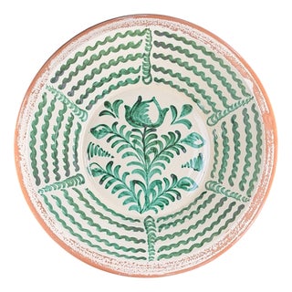 Large Spanish Fajalauza Ceramic Bowl from Lebrillo For Sale