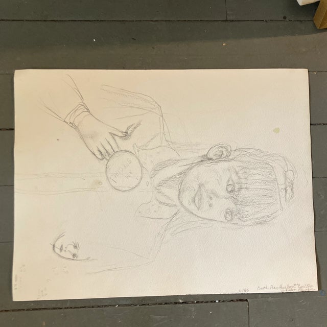 Modern 1980s Original Vintage Modernist Rocky Maine Coast Watercolor Painting For Sale - Image 3 of 4