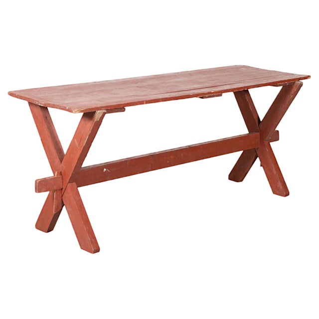 19th Century French Gypsy Trestle Table For Sale
