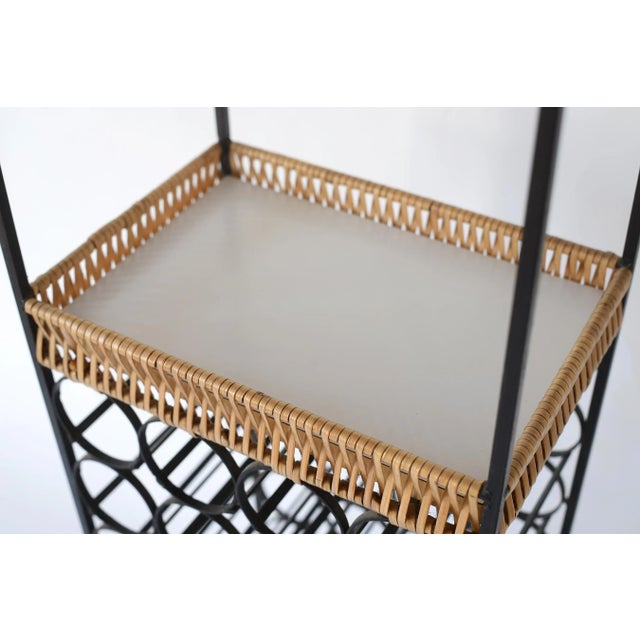 1950s Arthur Umanoff Wrought Iron 39-Bottle Wine Rack With Shelves For Sale In San Francisco - Image 6 of 12