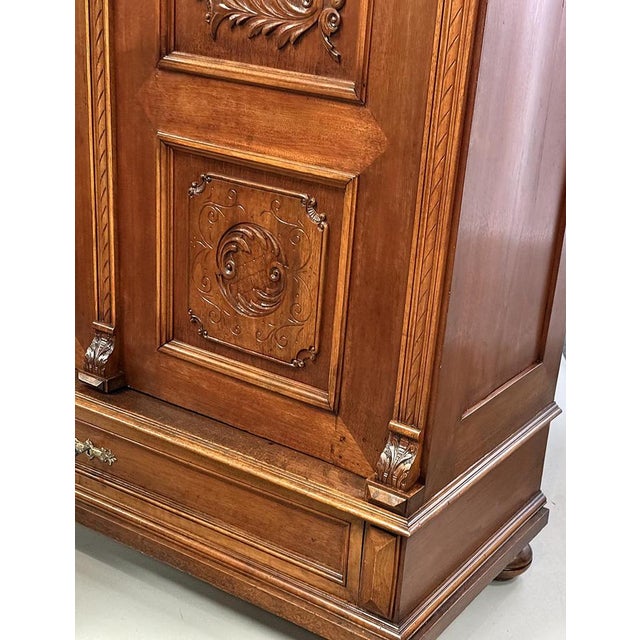 Antique Oak Wardrobe, 1880 For Sale - Image 6 of 11