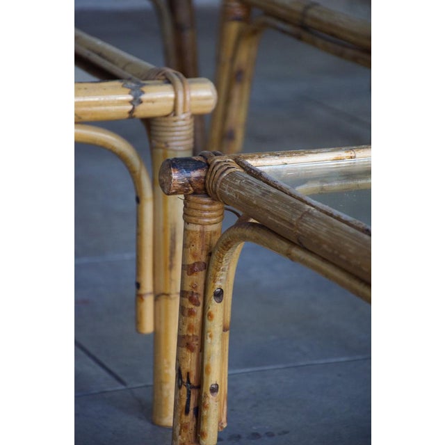 Rattan Coffee Tables, 1950s, Set of 14 For Sale - Image 13 of 17