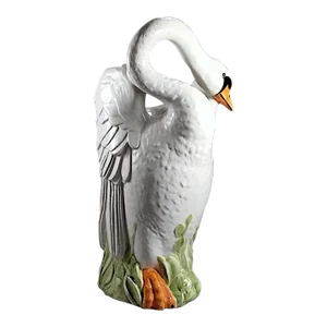 Large Vintage Italian Ceramic Standing Swan Jardinière/Planter