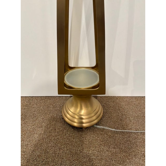 Global Views Global Views Co Open Obelisk Brass Lamp For Sale - Image 4 of 7