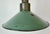 Industrial Petrol Enamel Military Pendant Lamp with Cast Aluminium Top, 1960s For Sale - Image 4 of 18