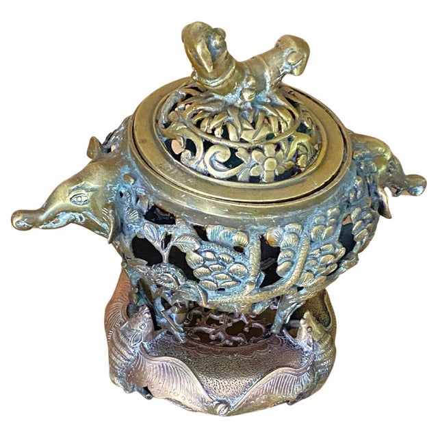 20th Century Chinese Incense Burner in Bronze For Sale - Image 10 of 10