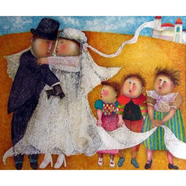 "Les Jeunes Maries" by Graciela Rodo Boulanger Original Limited Edition Lithograph on Paper Hand Signed by the Artist...