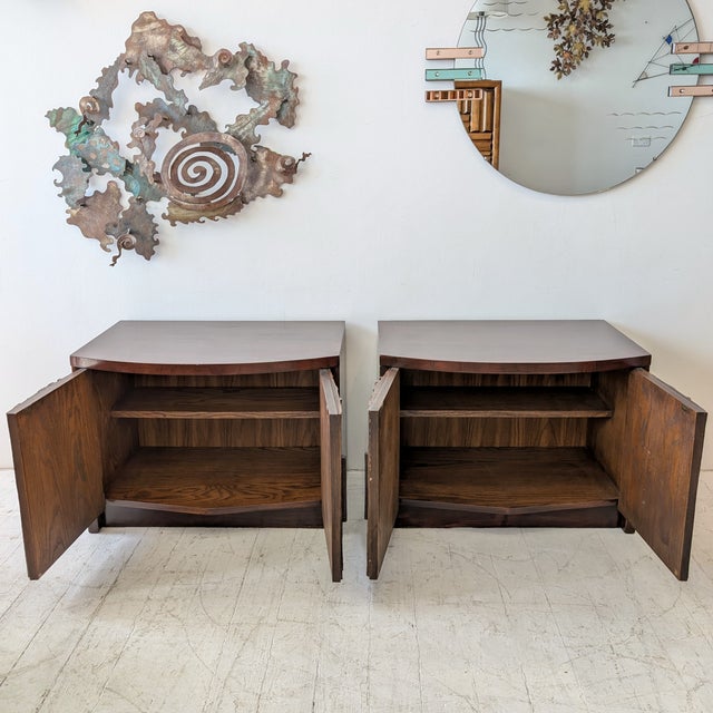Mid-Century Brutalist Pueblo Cabinets, Usa, 1970s, Set of 2 For Sale - Image 9 of 14