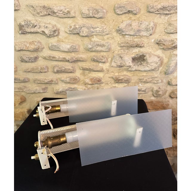 Wall Lights attributed to Mathieu Matégot for Atelier Matégot, 1950s, Set of 2 For Sale - Image 14 of 18