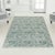 8x10 Cassandra Bianca Green Classic Floral Hand Knotted Afghan Wool Carpet Rug For Sale - Image 4 of 9