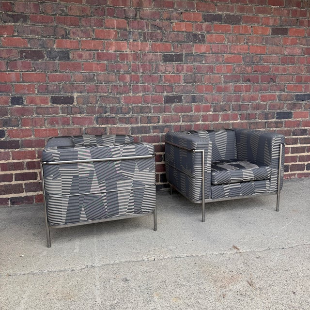 Le Corbusier Lc2 Pair of Chairs Licensed Through Jack Cartwright Once For Sale - Image 11 of 12