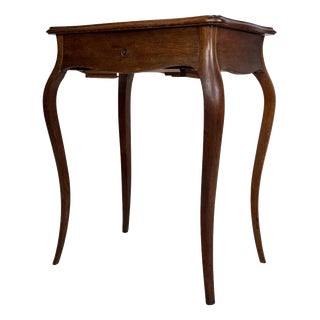 Antique French Mahogany Side Table with Lift-Up Top, 1800s For Sale