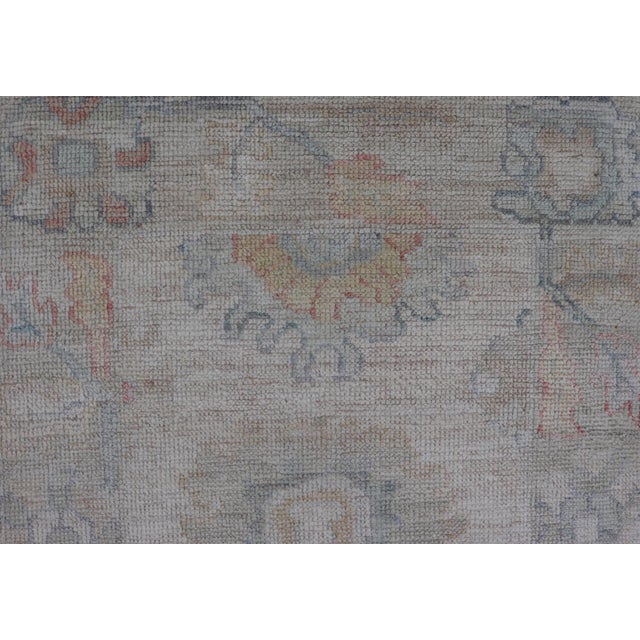 Afghanistan Oushak Rug With Soft Gray Field and Faded Floral Motifs 2'1" X 4'7" For Sale - Image 4 of 10