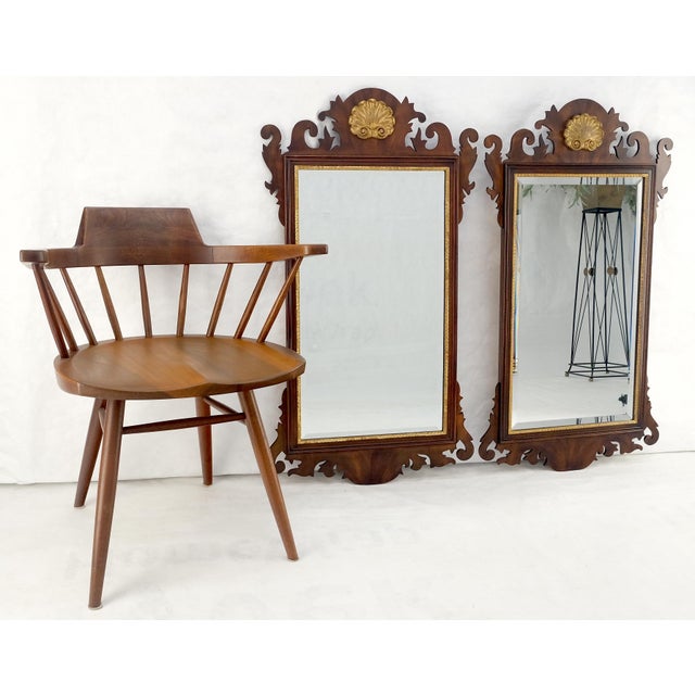 Pair Flame Mahogany Virginia Galleries Hankel Harris Beveled Wall Mirrors MINT! For Sale - Image 13 of 13
