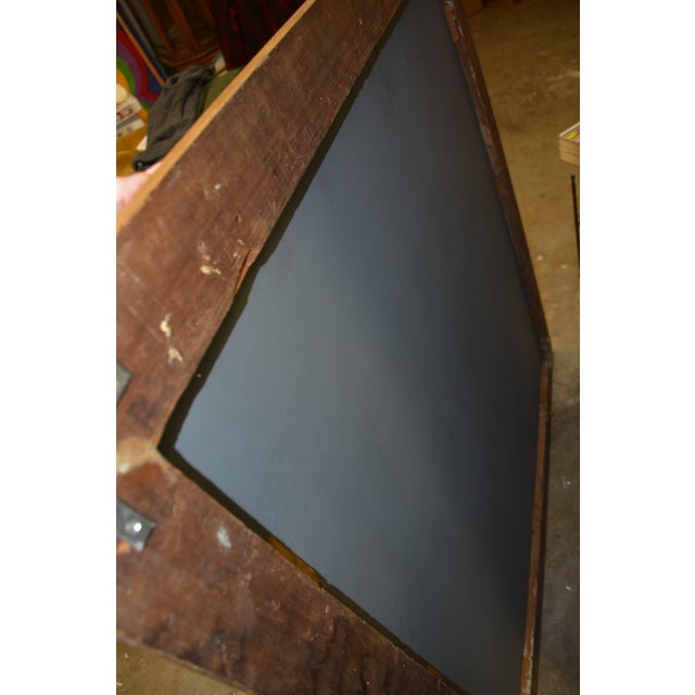 1970s Rectangular Wood / Plaster Wall Mantel Mirror With Gold / Bronze Swirl Patterned Overlay Edge For Sale - Image 10 of 12