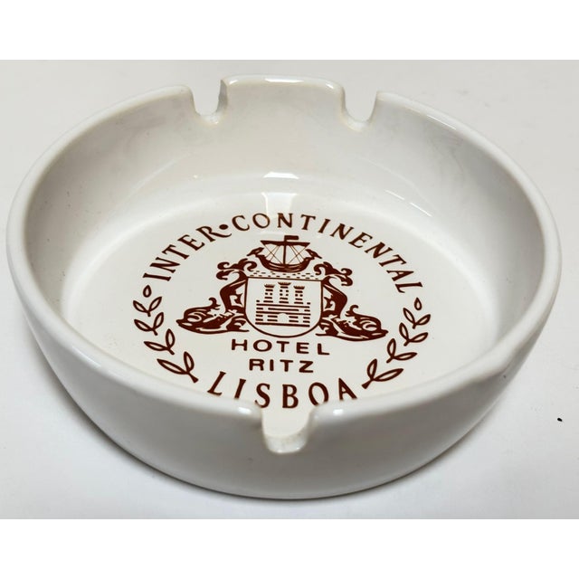 Mid-Century Modern The Ritz-Carlton Lisbon Porcelain Ashtray Vide-Poche, Circa 1970s For Sale - Image 3 of 9