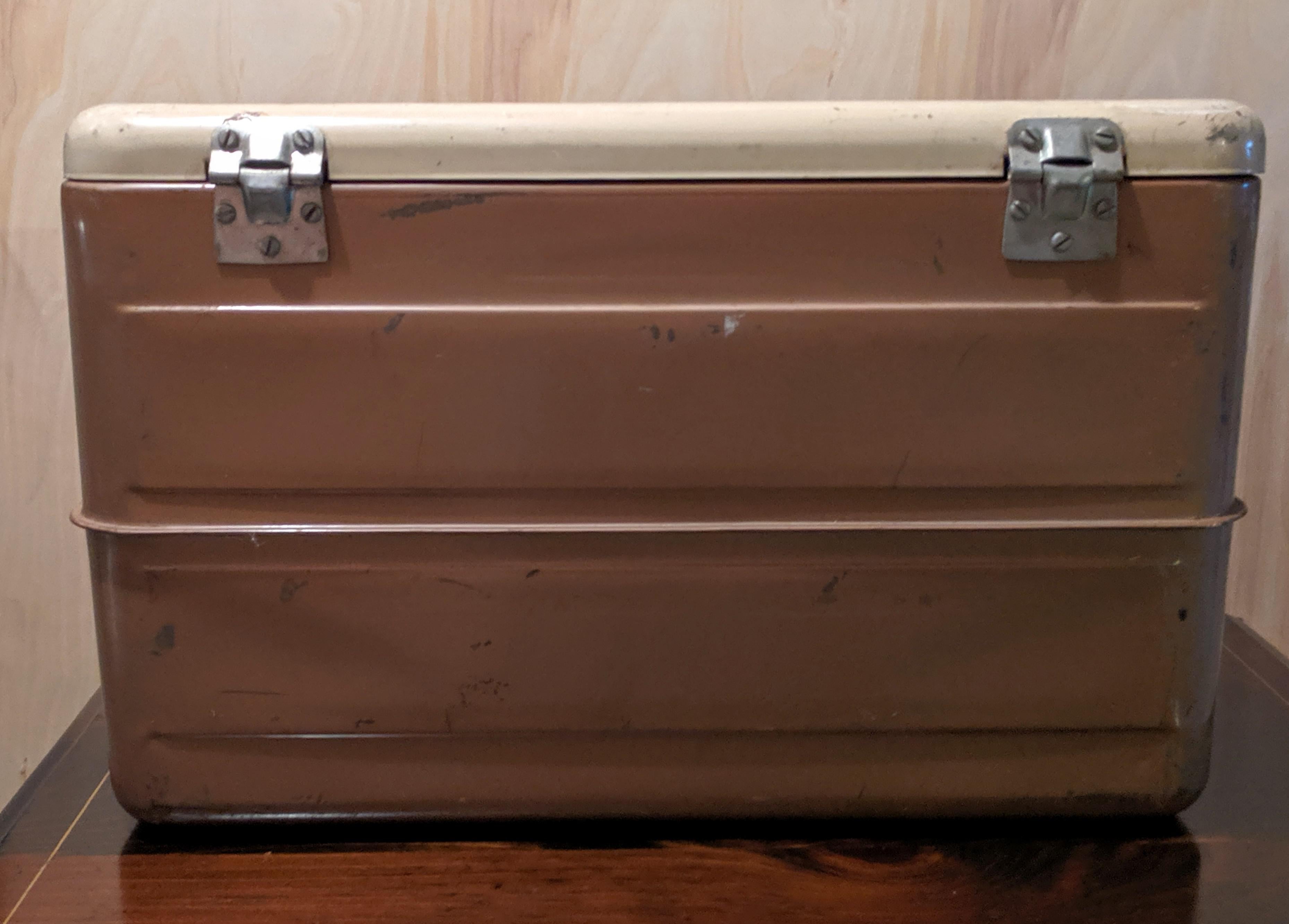 antique cooler chest