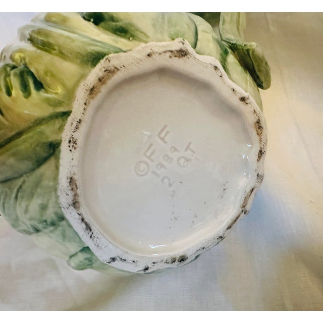 Green Fitz & Floyd Cauliflower Pitcher & Sugar/Creamer-Set of 3 For Sale - Image 8 of 12