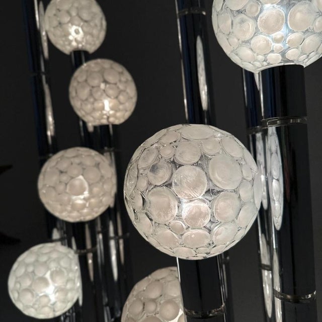 Vintage Chrome Floor Lamp with Glass Globes, 1970s For Sale - Image 17 of 18