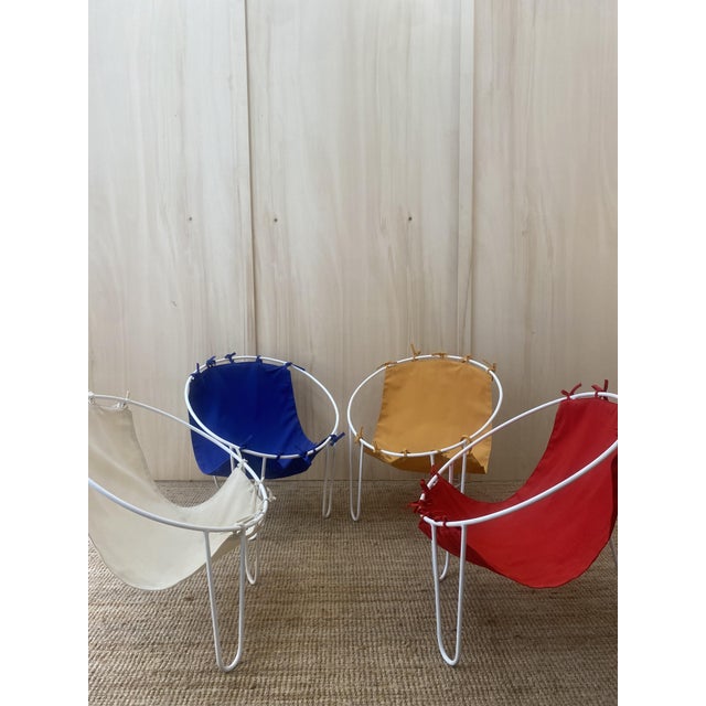 Vintage French Outdoor Armchairs, 1950s, Set of 4 For Sale - Image 4 of 15