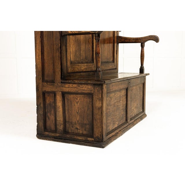 Antique George III Bench in Elm For Sale - Image 3 of 13