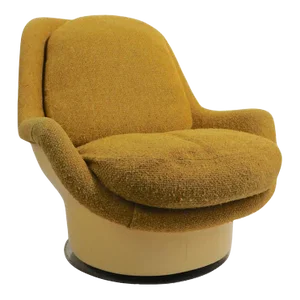 Fiberglass Upholstered Swivel Tilt Lounge Chair by Buaghman for Thayer Coggin