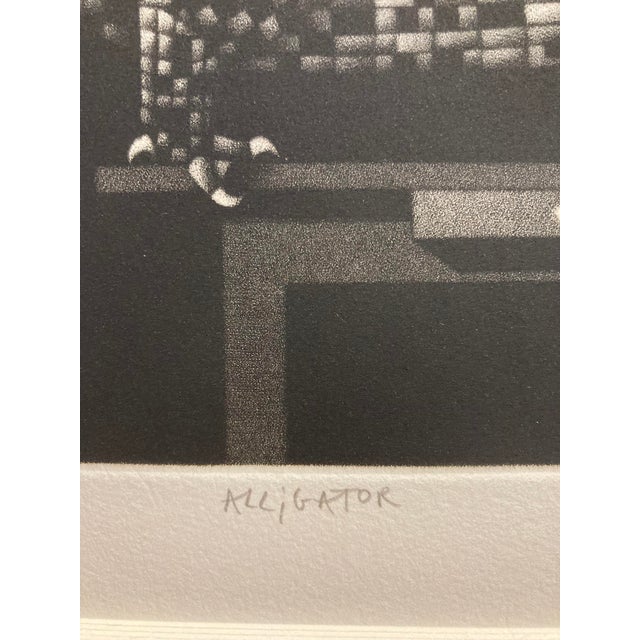 Modern Mario Avati, Alligator, 1970, Mezzotint Print For Sale - Image 3 of 18