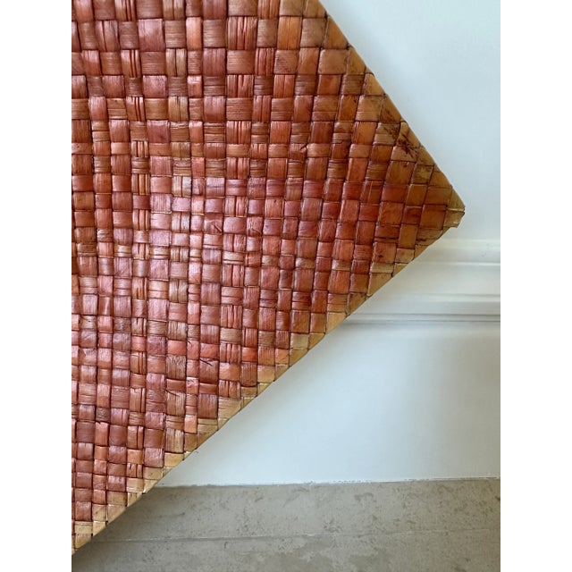 Animal Skin Vintage Woven Leather Tray For Sale - Image 7 of 16