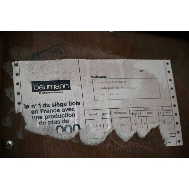 Vintage Bistro Chairs from Baumann, 1950s, Set of 2 For Sale - Image 9 of 12