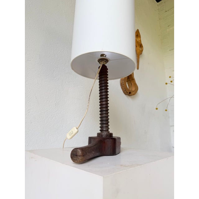 Brutalist Handcrafted Table Lamp, 1950s For Sale - Image 14 of 18