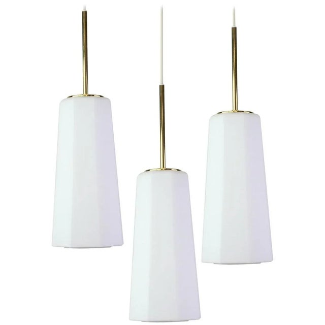 White Opal Glass Pendants by Limburg, Germany, 1970s For Sale - Image 8 of 8