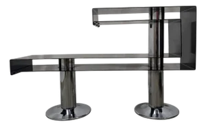 Chromed and Painted Metal Entrance Console Table, 1970s
