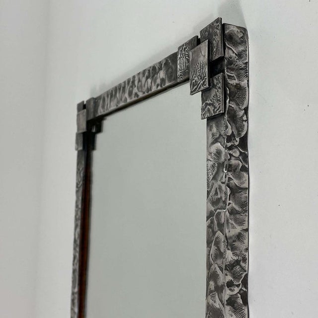 Art Deco Tin Mirror, Sweden, 1940s For Sale - Image 11 of 13