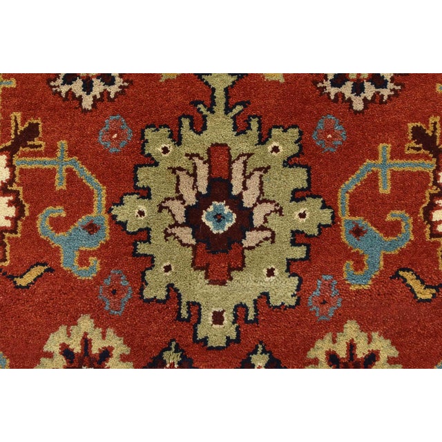 Mahal Rug 9' X 12'5' Red Wool Traditional Hand-Knotted Oriental Carpet For Sale - Image 11 of 15