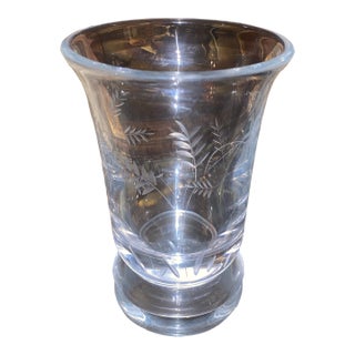 1990s William Yeoward Jasmine Crystal Etched Crystal Vase For Sale