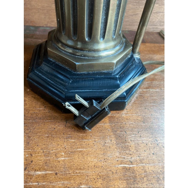 Late 20th Century Vintage Neoclassical Style White Alabaster Boy Bust Table Lamp For Sale - Image 5 of 7