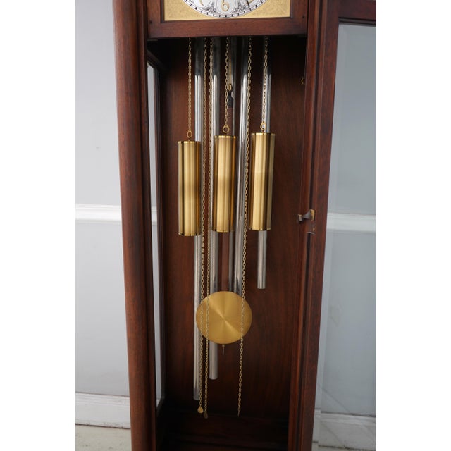 Colonial Mahogany 5 Tube Grandfather Clock For Sale - Image 11 of 18