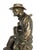 Metal Antique Resting Farmer Sculpture on Base 16.5"h X 8"w For Sale - Image 7 of 10
