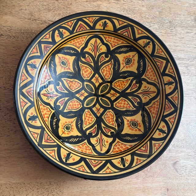 Ceramic Late 20th Century Large Moroccan Handcrafted Ceramic Bowl For Sale - Image 7 of 7