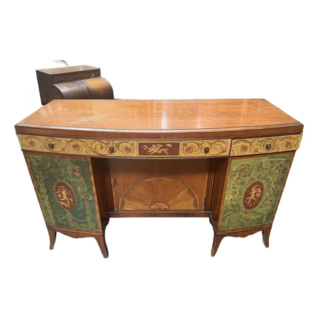 Early 20th-Century Antique Venetian Neoclassical Painted Vanity For Sale