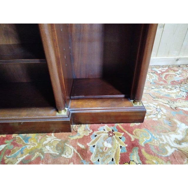 Brown Low Empire Style Mahogany Bookcase For Sale - Image 8 of 11