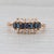 Blue 0.86ctw Blue Sapphire Diamond Ring 18k Yellow Gold Size 7 For Sale - Image 8 of 8