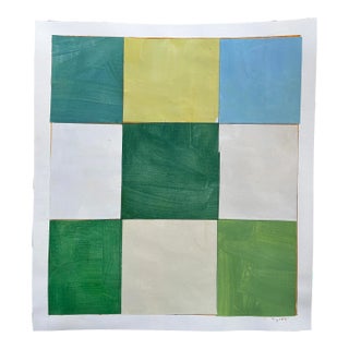 Lake Series, Abstract Landscape Painting Work on Paper by Bryan Young For Sale