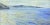 Pino Romanò, Winter Afternoon on the Strait of Messina, Oil Painting, 1990s For Sale