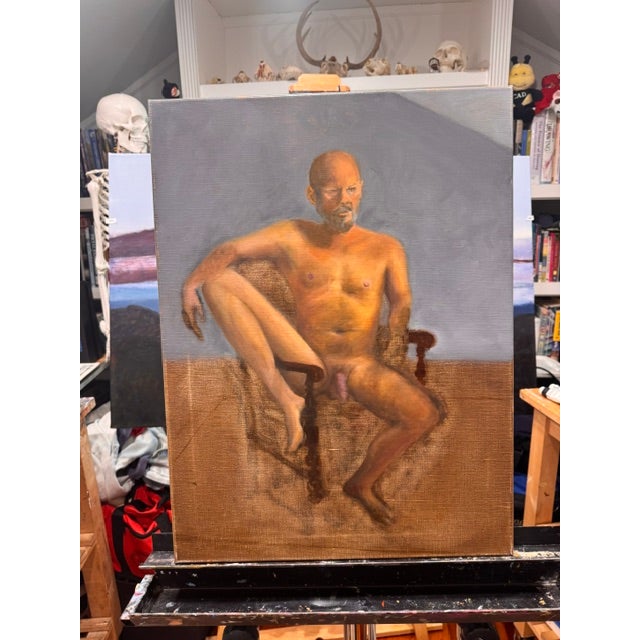 Steven Seated by Kathleen Varadi, 2025 Oil on Canvas For Sale - Image 10 of 10