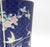 Vintage 11" Japanese Porcelain Vase — Cobalt Blue Seigaiha Wave Ground, Famille Rose Peonies & Birds, Gold Accents For Sale - Image 4 of 9