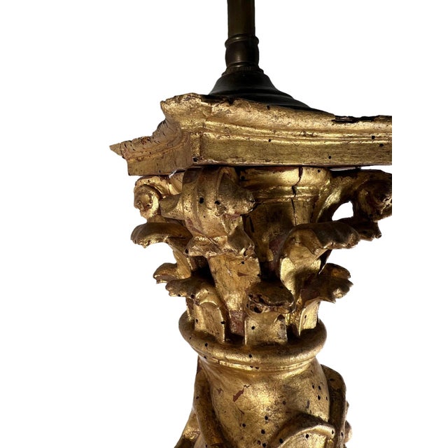 Late 18th Century Antique Capitals Made Into Lamps - a Pair For Sale - Image 5 of 10