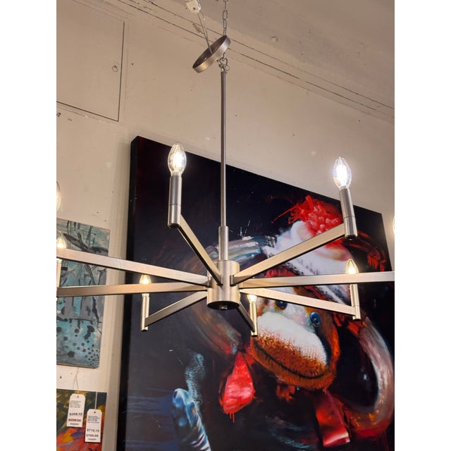 Transitional Kichler Erzo Chandelier For Sale - Image 3 of 12