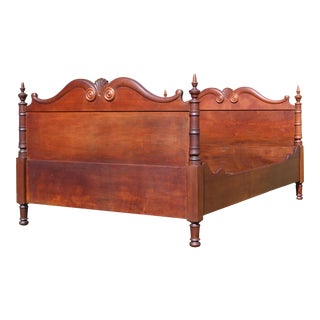 Antique 19th C. Mahogany Double Full Bed Daybed For Sale